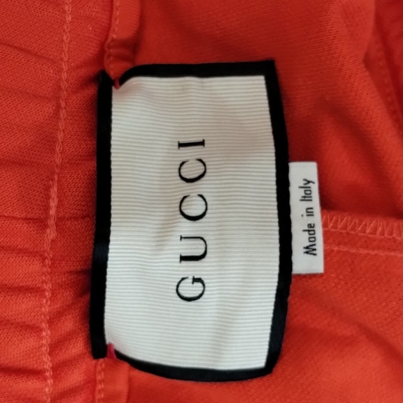 EUC GUCCI Orange Technical Jersey Track Pants - Picture 9 of 13